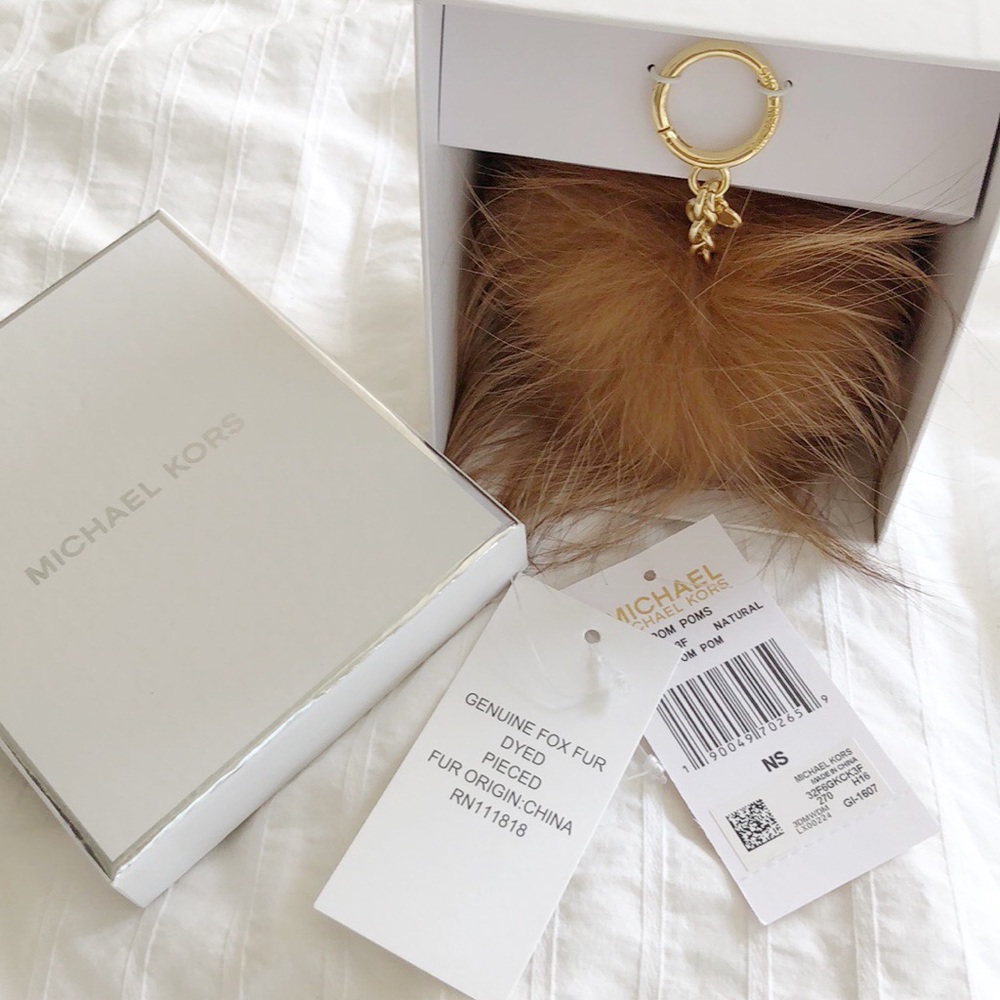 Michael Kors pom key bag charm